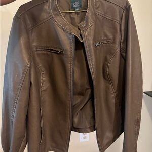 Wild Fable Women's Chocolate Leather Jacket